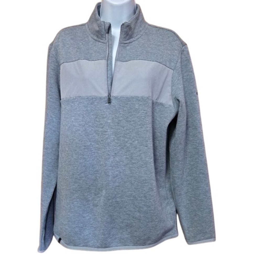 Adidas Gray Quarter-Zip Casual‎ Outdoor Layering Pullover Small